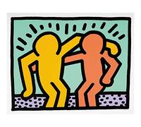 Social Crazy POSTER su carta fotografica premium 270 gr - Keith HARING - Best Buddies - Fine Art Print Locandina HD 100% QUALITà ITALIA Idea Regalo Casa quadro home (A1)