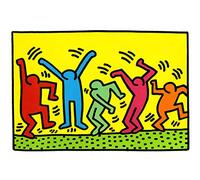 Social Crazy POSTER su carta fotografica premium 270 gr - Keith Haring - Silhouette - Fine Art Print Locandina HD 100% QUALITà ITALIA Idea Regalo Casa quadro home (A3)