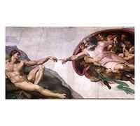 Social Crazy POSTER su carta fotografica premium 270 gr - Michelangelo - La creazione di Adamo - Fine Art Print Locandina HD 100% QUALITà ITALIA Idea Regalo Casa quadro home (A0)