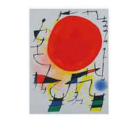 Social Crazy POSTER su carta fotografica premium 270 gr - Mirò - Le Soleil Rouge - Fine Art Print Locandina HD 100% QUALITà ITALIA Idea Regalo Casa quadro home (A3)