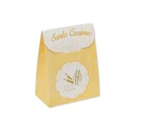 Social Crazy Scatole Portaconfetti per cerimonie Personalizzate - SANTA CRESIMA - Scatoline Bomboniere battesimo, compleanno, porta bomboniere personalizzato MADE IN ITALY (Pz 10)