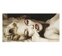 Social Crazy Stampa in Tela Canvas 100% QUALITà ITALIA - Marylin Monroe - Ritter Reclined - effetto Dipinto Idea Regalo Casa quadro cucina stanza da letto soggiorno (40x80 cm)