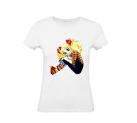 Social Crazy T-Shirt Donna Cotone Basic Super Vestibilita Top qualita - Candy Candy - Divertente Humor Made in Italy (Bianca, S)