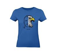 Social Crazy T-Shirt Donna Cotone Basic Super vestibilità Top qualità - Ciro Il Grande - Divertente Humor Made in Italy (Blu, M, m)