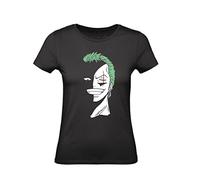 Social Crazy T-Shirt Donna Cotone Basic Super Vestibilita Top qualita - Zoro Occhio - Divertente Humor Made in Italy (S, Nero)