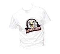 Social Crazy T-Shirt Uomo Cotone Basic Super vestibilità Top qualità - Eagle Fang Karate - Divertente Humor Made in Italy (Bianca, M)