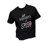 Social Crazy T-Shirt Uomo Cotone Basic Super vestibilità Top qualità - se squirti Ti Sposo - Divertente Humor Made in Italy (M, Nera)