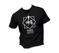 Social Crazy T-Shirt Uomo Cotone Basic Super vestibilità Top qualità - Shinra Corporation - Divertente Humor Made in Italy (Nero, L)