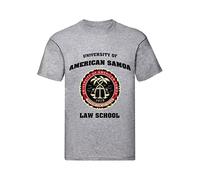 Social Crazy T-Shirt Uomo Cotone Basic Super vestibilità Top qualità - University of American Samoa - Divertente Humor Made in Italy (Grigia, M)