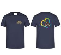 Social Crazy T-Shirt Uomo o Donna Cotone Basic Super vestibilità Top qualità - OSS Cuore COLORATO - Personalizzata con Nome (S,Gialla)