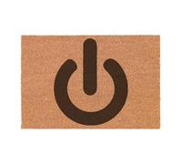 Social crazy Tappeto zerbino personalizzato - on off nerd - cocco naturale ideale per ingressi (COCCO NATURALE, 90X60 CM)