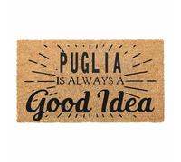 Social crazy Tappeto zerbino personalizzato - puglia is always a good idea - cocco naturale ideale per ingressi (Cocco naturale, 60x40 cm)