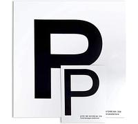 Social Crazy TARGA MAGNETICA Contrassegno “P” Principiante, Set di 2 Pezzi Anteriore + Posteriore, PVC, Nero/Bianco, Funzionale, Ideale per l'uso in autostrada
