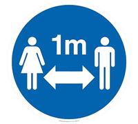 Social Distance 1m simbolo