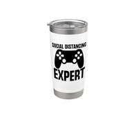 Social Distancing Expert Gaming Gamer Videogiochi Bicchiere termico in acciaio inox doppia parete