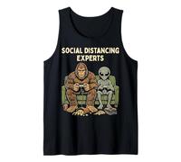 Social Distancing Experts Funny Mythical Duo Bigfoot Alien Canotta