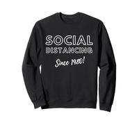 Social Distancing Since 1980 Birthday Gift 80's Dad Felpa