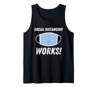 Social Distancing Works - Wear A Face Mask And Wash Hands Canotta