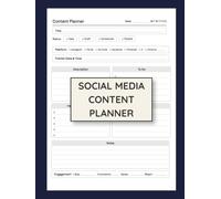 Social Media Content Planner: Daily Organizer to Plan, Schedule & Track Posts: Simple Notebook for Content Creators, Influencers & Small Business Owners