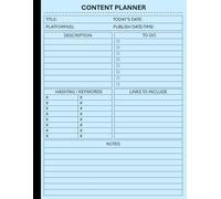 Social Media Content Planner: Notebook for Tracking your Social Media Content, Organizer for Managers and Influencers
