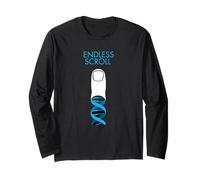Social Media Endless Scroll Dna Finger Maglia a Manica