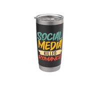Social media killed romance Bicchiere termico in acciaio inox doppia parete