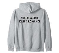 SOCIAL MEDIA KILLED ROMANCE Felpa con Cappuccio