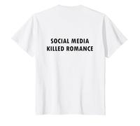 Social Media Killed Romance Maglietta, Bambini, Bianco, 10 Anni