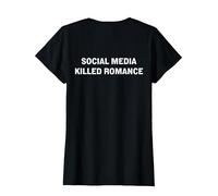 Social Media Killed Romance Maglietta, Donna, Nero, L