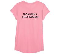 Social Media Killed Romance Maglietta, Ragazze, Rosa, M