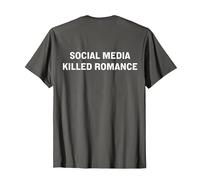 Social Media Killed Romance Maglietta, Uomo, Asfalto, S