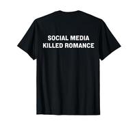 Social Media Killed Romance Maglietta, Uomo, Nero, L