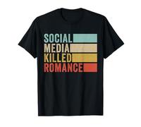Social Media Uccisi Romance Vintage Retro Maglietta