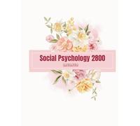 Social Psychology 2800: notebook by Lavanya