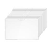 Social Security Card Sleeve, Waterproof Medicare Card Protector, Slim PVC License Protection for Business, Students, Coworkers, Friends, 3.82x2.32 Inches, Horizontal & Vertical Options