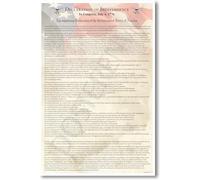 Social Studies Classroom Decor Declaration of Independence Poster US History Government Document Educational Wall Chart for Teachers Students(Framed,12x18inch(30x45cm))