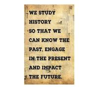 Social Studies Classroom Decor - We Study History Motivational Poster, Durable Laminated Wall Art for Elementary, Middle & High School Teachers(Framed,16x24inch(40x60cm))