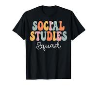 Social Studies Squad Retro Groovy Donne Torna a Scuola Maglietta