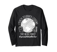 Social Studies Teacher Squad Insegno Insegnante di studi sociali Maglia a Manica