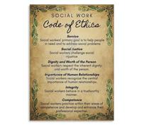 Social Work Ethics Poster NASW Code Reference Print