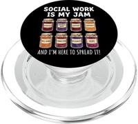 Social Work Is My Jam And I'm Here To Spread It PopSockets PopGrip per MagSafe
