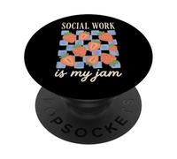 Social Work Is My Jam Assistenza All'infanzia PopSockets PopGrip Adesivo