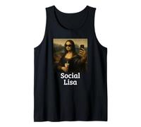 Sociale Lisa Leonardo da Vinci Divertente Influencer Gioconda Canotta
