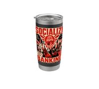 Socializzare le banche - Socialisti democratici d'America, DSA Bicchiere termico in acciaio inox doppia parete