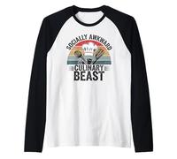 Socialmente imbarazzante Bestia Culinaria Divertente Chef Cucina Cucina Maglia con Maniche Raglan