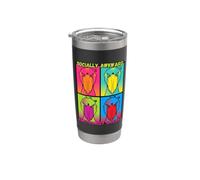 Socialmente imbarazzante emotivamente Shoebill Pop Art Bird Bicchiere termico in acciaio inox doppia parete