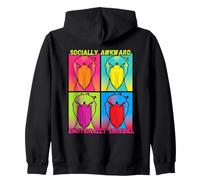 Socialmente imbarazzante emotivamente Shoebill Pop Art Bird Felpa con Cappuccio