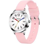 SOCICO Analogico Orologio Impermeabile 50M per Bambini e Ragazze 8-18 anni | Quadrante chiaro, cinturino morbido in silicone. Resistente per scuola e sport. Leggero, stile e autonomia garantiti