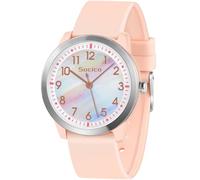 SOCICO Analogico Orologio Impermeabile 50M per Bambini e Ragazze 8-18 anni | Quadrante chiaro, cinturino morbido in silicone. Resistente per scuola e sport. Leggero, stile e autonomia garantiti