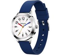 SOCICO Analogico Orologio Impermeabile 50M per Bambini e Ragazze 8-18 anni | Quadrante chiaro, cinturino morbido in silicone. Resistente per scuola e sport. Leggero, stile e autonomia garantiti